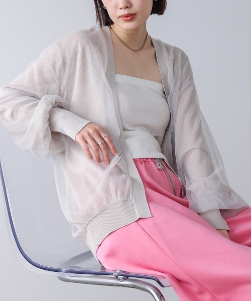 Bou Jeloud（ブージュルード）の「チュールドッキングカーディガン（カーディガン/ボレロ・レディース・ブラック/ライトブルー/ライトグレー・FREE）」の13枚目の写真