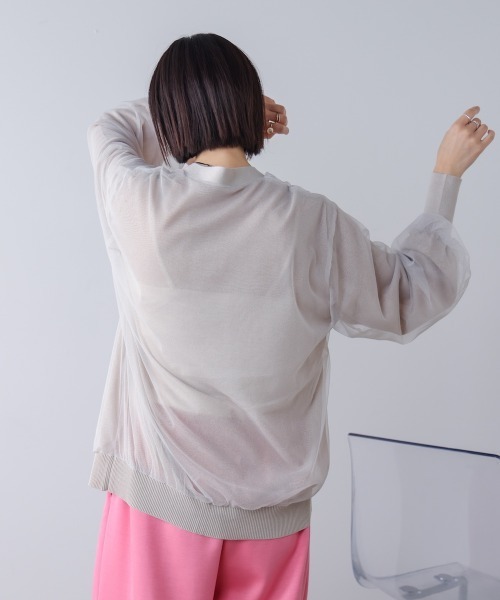 Bou Jeloud（ブージュルード）の「チュールドッキングカーディガン（カーディガン/ボレロ・レディース・ブラック/ライトブルー/ライトグレー・FREE）」の14枚目の写真