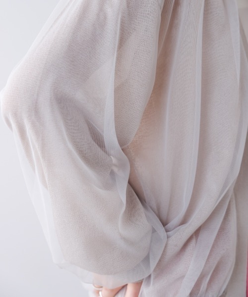 Bou Jeloud（ブージュルード）の「チュールドッキングカーディガン（カーディガン/ボレロ・レディース・ブラック/ライトブルー/ライトグレー・FREE）」の15枚目の写真