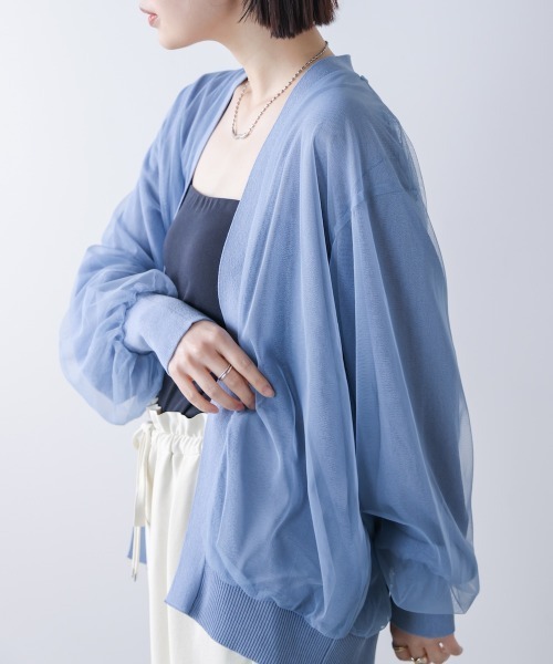 Bou Jeloud（ブージュルード）の「チュールドッキングカーディガン（カーディガン/ボレロ・レディース・ブラック/ライトブルー/ライトグレー・FREE）」の16枚目の写真