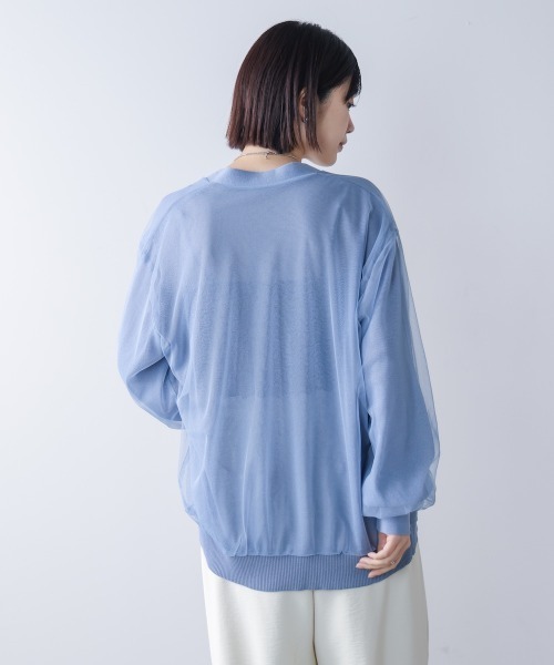 Bou Jeloud（ブージュルード）の「チュールドッキングカーディガン（カーディガン/ボレロ・レディース・ブラック/ライトブルー/ライトグレー・FREE）」の21枚目の写真