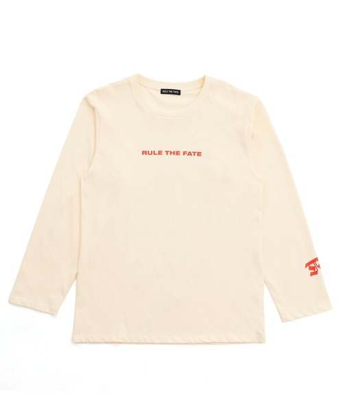 RULE THE FATE(ルールザフェイト)の「whisper graphic LONG SLEEVE TEE/ウィスパーグラフィックロングスリーブティー(Tシャツ/カットソー・メンズ・ベージュ/ブラック・2/1/0)」の3枚目の写真