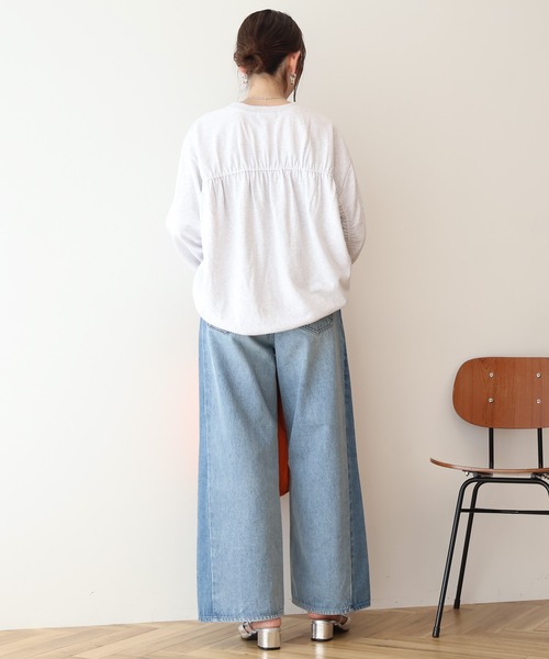 AMERICAN HOLIC（アメリカンホリック）の「バックギャザー裏毛スウェット（スウェット・レディース・アイボリー/グレー系その他/ダークネイビー/レッド・FREE）」の20枚目の写真