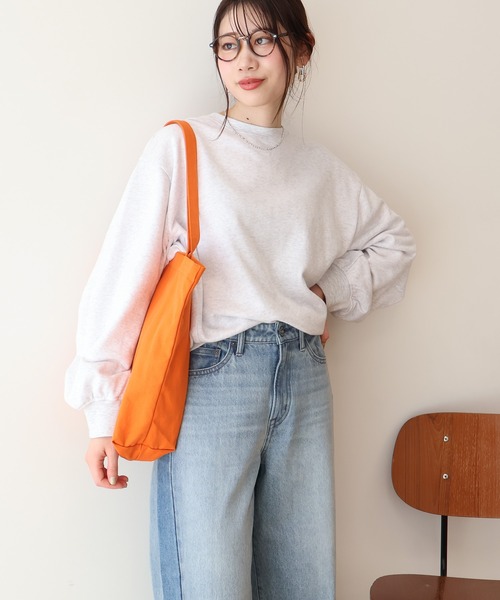 AMERICAN HOLIC（アメリカンホリック）の「バックギャザー裏毛スウェット（スウェット・レディース・アイボリー/グレー系その他/ダークネイビー/レッド・FREE）」の21枚目の写真