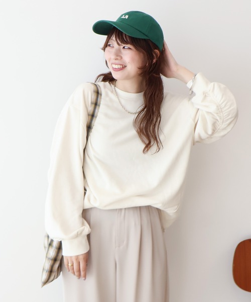 AMERICAN HOLIC（アメリカンホリック）の「バックギャザー裏毛スウェット（スウェット・レディース・アイボリー/グレー系その他/ダークネイビー/レッド・FREE）」の5枚目の写真