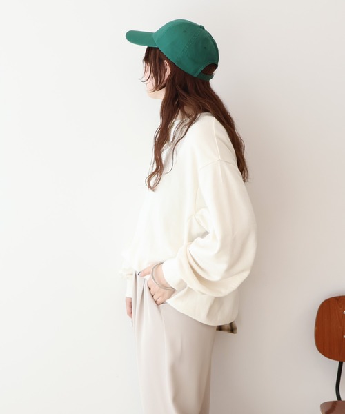 AMERICAN HOLIC（アメリカンホリック）の「バックギャザー裏毛スウェット（スウェット・レディース・アイボリー/グレー系その他/ダークネイビー/レッド・FREE）」の6枚目の写真