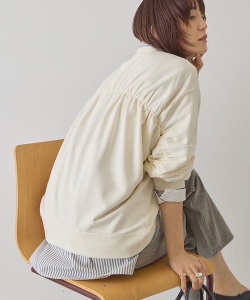 AMERICAN HOLIC（アメリカンホリック）の「バックギャザー裏毛スウェット（スウェット・レディース・アイボリー/グレー系その他/ダークネイビー/レッド・FREE）」の9枚目の写真