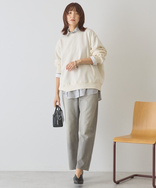 AMERICAN HOLIC（アメリカンホリック）の「バックギャザー裏毛スウェット（スウェット・レディース・アイボリー/グレー系その他/ダークネイビー/レッド・FREE）」の10枚目の写真