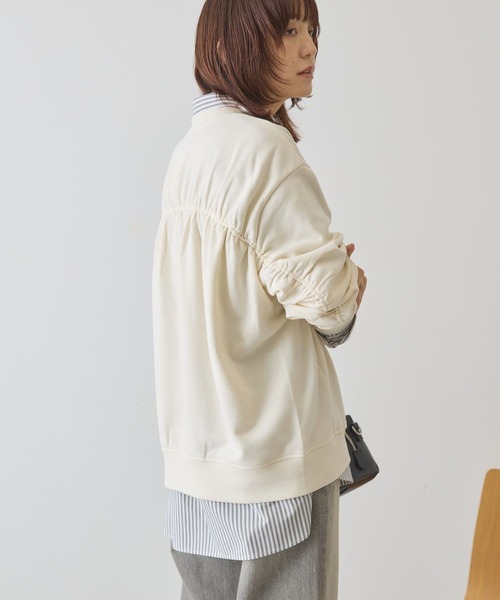 AMERICAN HOLIC（アメリカンホリック）の「バックギャザー裏毛スウェット（スウェット・レディース・アイボリー/グレー系その他/ダークネイビー/レッド・FREE）」の12枚目の写真