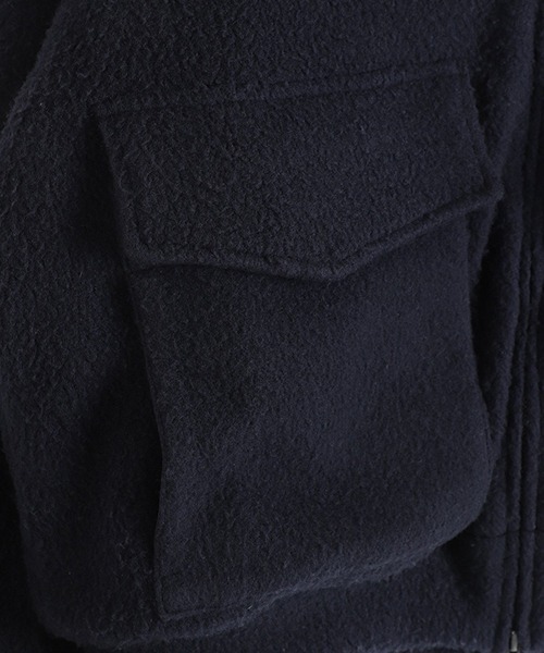 GOLD（ゴールド）の「GOLD / ゴールド：Super 140s WOOL FLEECE TRACK JACKET：25B-GL15734[MUS]（ブルゾン・メンズ・ネイビー・M/L）」の5枚目の写真