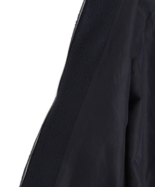 GOLD（ゴールド）の「GOLD / ゴールド：Super 140s WOOL FLEECE TRACK JACKET：25B-GL15734[MUS]（ブルゾン・メンズ・ネイビー・M/L）」の6枚目の写真