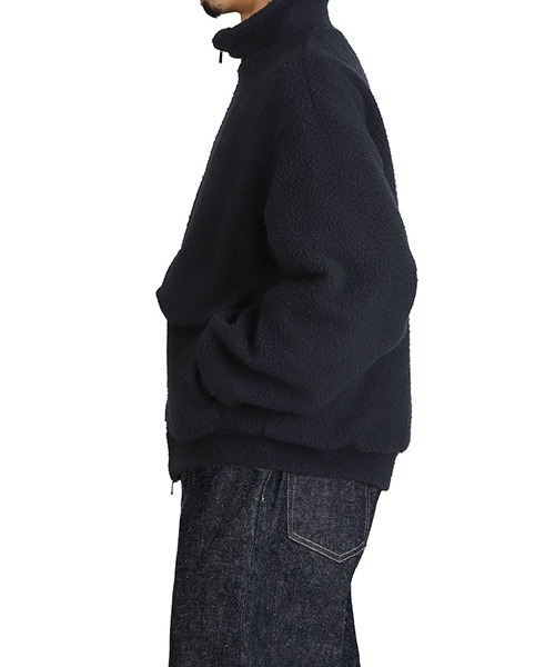GOLD（ゴールド）の「GOLD / ゴールド：Super 140s WOOL FLEECE TRACK JACKET：25B-GL15734[MUS]（ブルゾン・メンズ・ネイビー・M/L）」の10枚目の写真