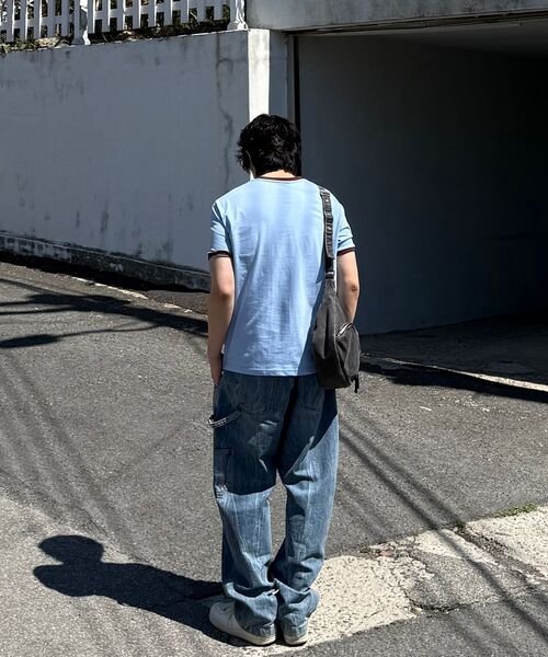 TEN PAST SEVEN(テン ファスト セブン)の「レタリングリンガーTシャツ(3カラー)(Tシャツ/カットソー・メンズ・ホワイト/スカイブルー/ブルー・SMALL/MEDIUM/LARGE)」の10枚目の写真