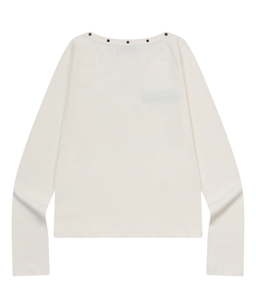 MUCENT（ムセント）の「デボンVネック長袖Tシャツ（2カラー）（Tシャツ/カットソー・レディース・ブラック/アイボリー・FREE）」の3枚目の写真