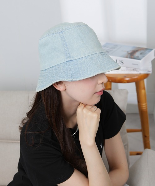 プレートネーム付デニムバゲットハット（ハット）｜pumpkin port