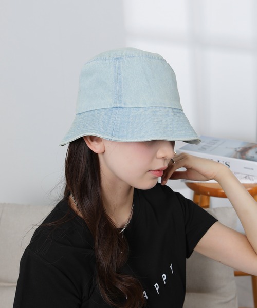 プレートネーム付デニムバゲットハット（ハット）｜pumpkin port