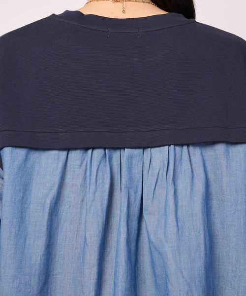 Arnold Palmer(アーノルドパーマー)の「サーデニム ドッキング プルオーバー(Tシャツ/カットソー・レディース・ネイビー/ダークネイビー・L/M/S)」の13枚目の写真