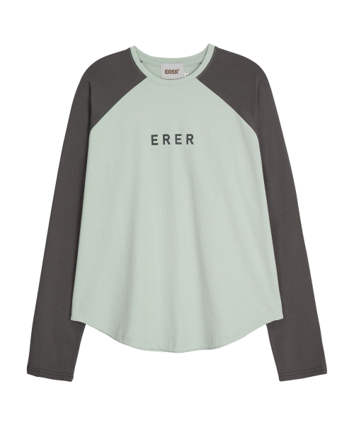 ERER(エルエル)の「Logo Raglan long-sleeved T-shirt Mint(Tシャツ/カットソー・レディース・ミント・F)」の6枚目の写真