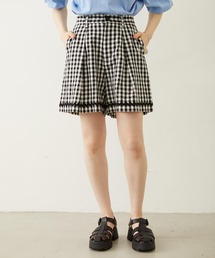 MILKFED. | TRIMMED GINGHAM CHECK SHORTS(その他パンツ)