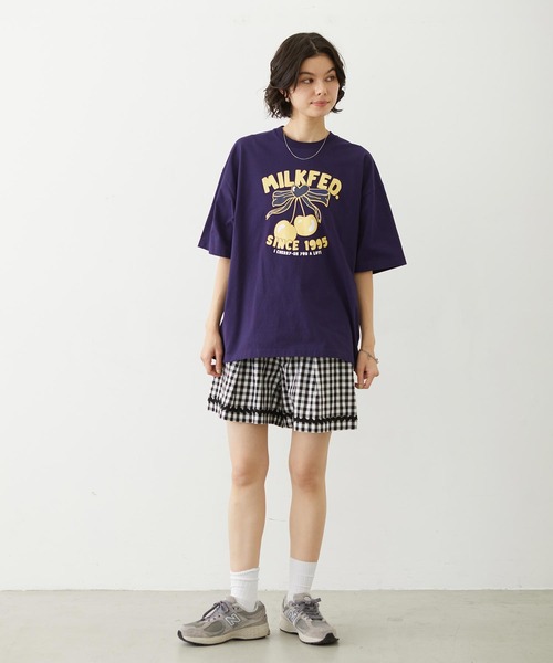 MILKFED.（ミルクフェド）の「TRIMMED GINGHAM CHECK SHORTS（その他パンツ・レディース・ブラウン/レッド/ブラック・ONE SIZE）」の15枚目の写真