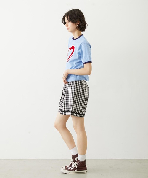 MILKFED.（ミルクフェド）の「TRIMMED GINGHAM CHECK SHORTS（その他パンツ・レディース・ブラウン/レッド/ブラック・ONE SIZE）」の13枚目の写真