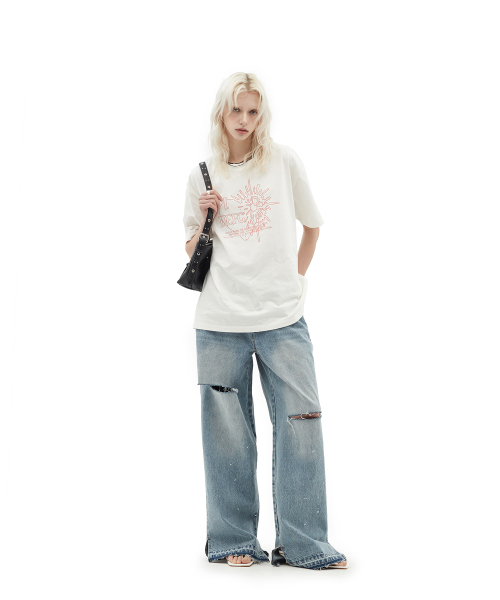 DEFGARMENTS（デフグラメンツ）の「SPREAD HEART T-SHIRTS [IVORY]（Tシャツ/カットソー・レディース・その他・F）」の2枚目の写真