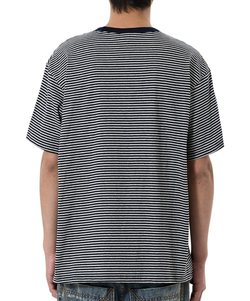 OY（オーワイ）の「『OY/オーワイ』STRIPE EMBROIDERED LOGO TEE /ボーダーエンブロイダードロゴ Tシャツ（Tシャツ/カットソー・メンズ・ネイビー/ブラック・L/M）」の10枚目の写真