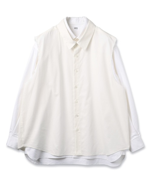 amok(アモク)の「DOCKING SHIRT(シャツ/ブラウス・メンズ・ホワイト/ネイビー・L/M/S)」の1枚目の写真