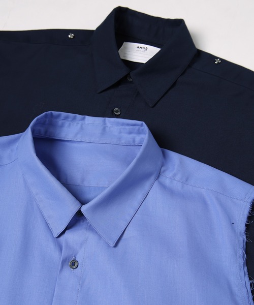 amok(アモク)の「DOCKING SHIRT(シャツ/ブラウス・メンズ・ホワイト/ネイビー・L/M/S)」の11枚目の写真