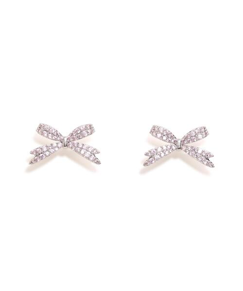 JILL by JILL STUART（ジルバイジルスチュアート）の「Cubic パヴェリボンピアス（ピアス（両耳用）・レディース・シルバー/ピンク・FREE）」の19枚目の写真