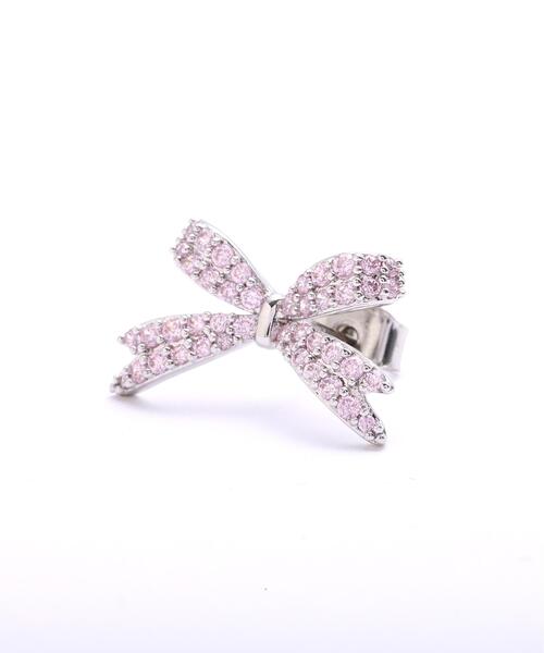 JILL by JILL STUART（ジルバイジルスチュアート）の「Cubic パヴェリボンピアス（ピアス（両耳用）・レディース・シルバー/ピンク・FREE）」の20枚目の写真