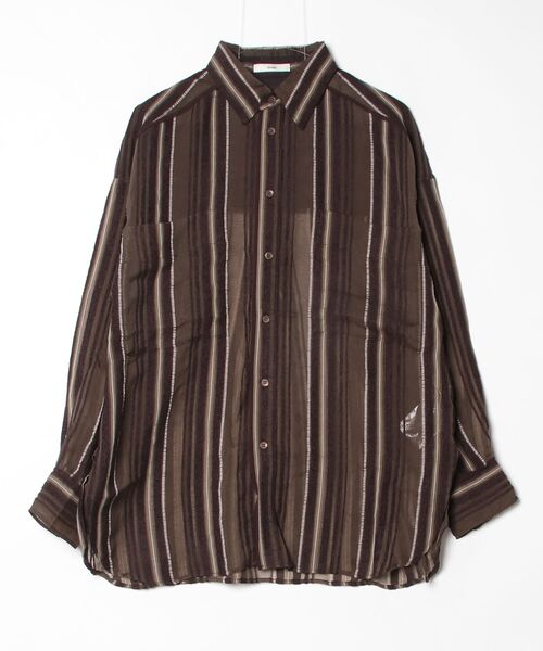 Sheer Stripe Shirts（シャツ/ブラウス）｜anuke（アンヌーク）の 
