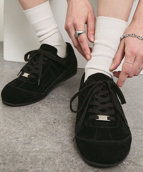 Alfred Alex(アルフレッドアレックス)の「【Alfred Alex】Metal Parts Racing Shoes / メタルパーツ レーシングシューズ(スニーカー・メンズ・ブラウン/チャコール/ブラック・L/M/S)」の4枚目の写真