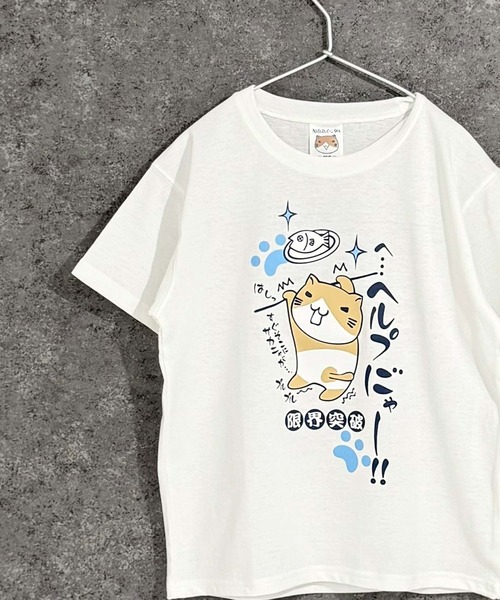 Universal Style Wear（ユニバーサルスタイルウェア）の「キッズ ねこぶちさん 半袖Tシャツ（Tシャツ/カットソー・キッズ・ブラック/ブラック系その他2/オフホワイト/ブラック系その他/ホワイト系その他2/ブラック系その他3/ホワイト系その他/ホワイト系その他3・110cm/120cm/130cm/140cm/150cm/160cm）」の3枚目の写真