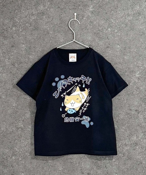 Universal Style Wear（ユニバーサルスタイルウェア）の「キッズ ねこぶちさん 半袖Tシャツ（Tシャツ/カットソー・キッズ・ブラック/ブラック系その他2/オフホワイト/ブラック系その他/ホワイト系その他2/ブラック系その他3/ホワイト系その他/ホワイト系その他3・110cm/120cm/130cm/140cm/150cm/160cm）」の11枚目の写真