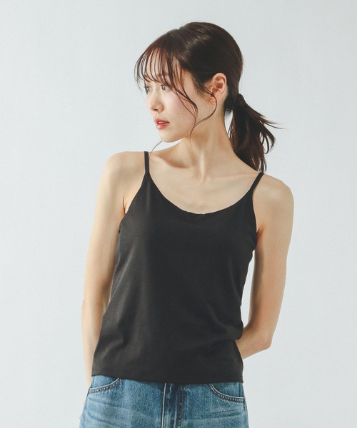 GLOBAL WORK（グローバルワーク）の「Fffit エフィット/カップ付きキャミUネック/625136（キャミソール・レディース・ダークブラウン/ブラック/オフホワイト・LARGE/X-LARGE/SMALL/MEDIUM）」の2枚目の写真