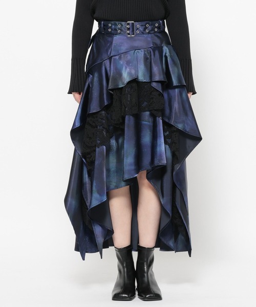 HARE（ハレ）の「アシメイレヘムティアードスカート(HARE)（スカート・レディース・ブルー/チェック/ブラック・FREE）」の19枚目の写真