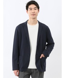 TAKA-Q（タカキュー）の「【ストレッチ ウォッシャブル】タカキュー カットジャガード 2ボタン カット ジャケット（テーラードジャケット）」