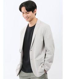 TAKA-Q（タカキュー）の「【ストレッチ ウォッシャブル】タカキュー カットジャガード 2ボタン カット ジャケット（テーラードジャケット）」