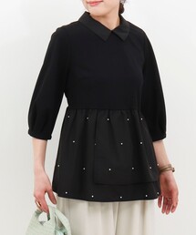 MICO COULIER(�~�R�N���G)�̃p�[���X�^�b�Y�ݕt���u���E�X(�V���c/�u���E�X)