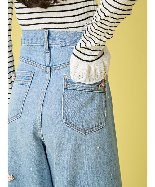 LILY BROWN（リリーブラウン）の「[L.B CANDY STOCK]バリエーションビジューデニムパンツ（その他パンツ・レディース・ブルー/ライトブルー・1/0）」の21枚目の写真