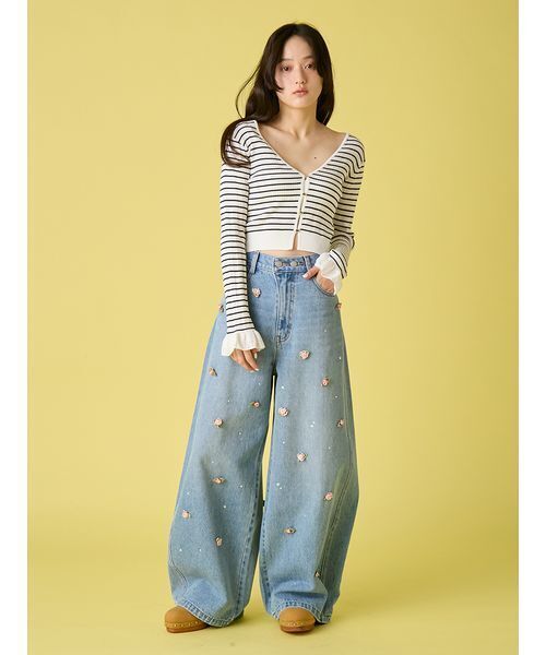 LILY BROWN（リリーブラウン）の「[L.B CANDY STOCK]バリエーションビジューデニムパンツ（その他パンツ・レディース・ブルー/ライトブルー・1/0）」の22枚目の写真