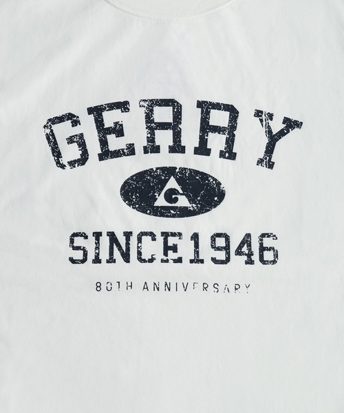GERRY（ジェリー）の「GERRY 接触冷感 UVカット ワイドシルエット カレッジロゴ 半袖スウェット（Tシャツ/カットソー・メンズ・ライトグレー/アイボリー/ブラック・LL/L/M）」の16枚目の写真