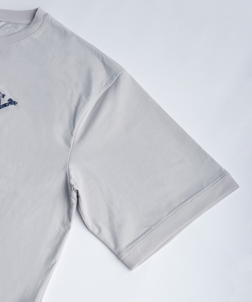 GERRY（ジェリー）の「GERRY 接触冷感 UVカット ワイドシルエット カレッジロゴ 半袖スウェット（Tシャツ/カットソー・メンズ・ライトグレー/アイボリー/ブラック・LL/L/M）」の20枚目の写真