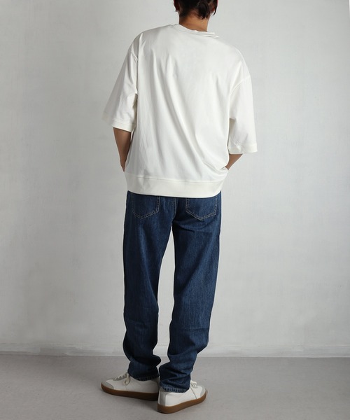GERRY（ジェリー）の「GERRY 接触冷感 UVカット ワイドシルエット カレッジロゴ 半袖スウェット（Tシャツ/カットソー・メンズ・ライトグレー/アイボリー/ブラック・LL/L/M）」の7枚目の写真