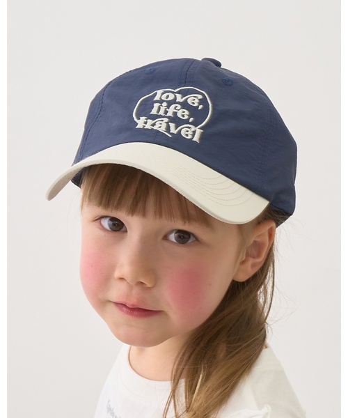 Lycee mine（リセマイン）の「ハートロゴ刺しゅうキャップ（キャップ・キッズ・ネイビー/クリーム/ベビーピンク・F）」の2枚目の写真