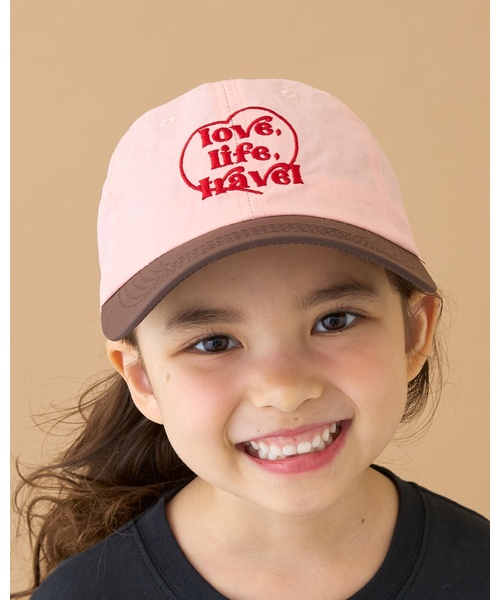Lycee mine（リセマイン）の「ハートロゴ刺しゅうキャップ（キャップ・キッズ・ネイビー/クリーム/ベビーピンク・F）」の3枚目の写真