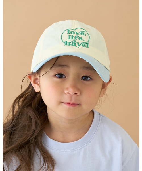 Lycee mine（リセマイン）の「ハートロゴ刺しゅうキャップ（キャップ・キッズ・ネイビー/クリーム/ベビーピンク・F）」の9枚目の写真