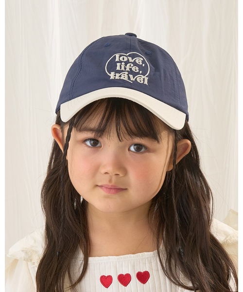 Lycee mine（リセマイン）の「ハートロゴ刺しゅうキャップ（キャップ・キッズ・ネイビー/クリーム/ベビーピンク・F）」の11枚目の写真
