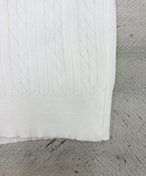 frunco(フランコ)の「【ZOZOTOWN限定】ワンポイント刺繍ヘンリーネック半袖ニット(ニット/セーター・レディース・ホワイト/グレー・FREE)」の19枚目の写真